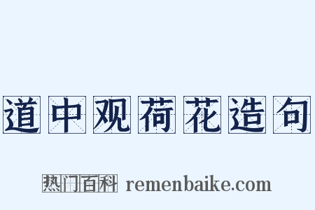 道中观荷花造句是什么意思的图片